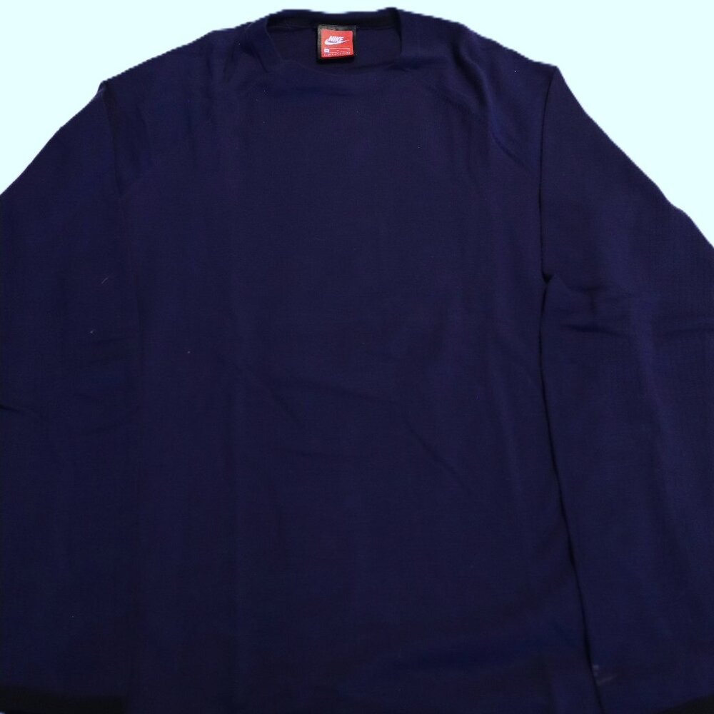 Nike Tech Knit Crew Neck Long Sleeve Binary Blue Medium 832182-429